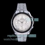 N1 Factory Replica Omega Speedmaster Swiss 3861 Silver Dial Stainless Steel Watch 